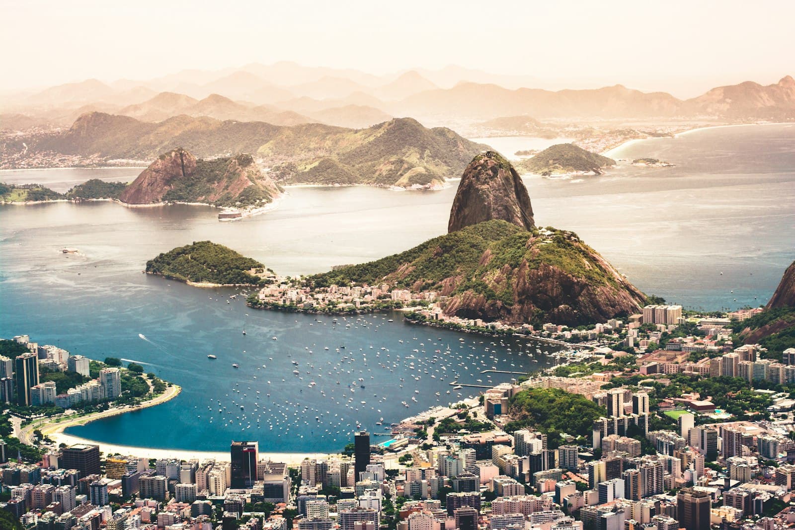 Sugarloaf Mountain over Guanabara Bay in Rio de Janeiro