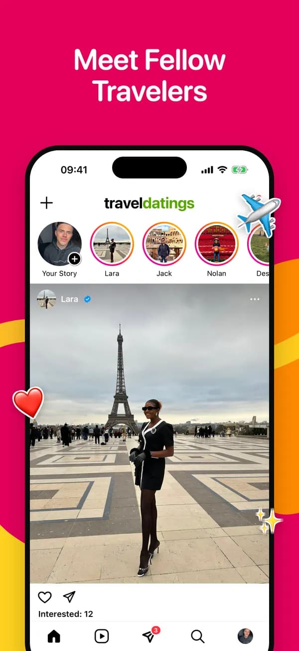 Home feed with travelers’ trips and stories